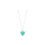 Tiffany & Co. V&auml;ike S&uuml;damikuga Silt Ripatsiga Kaelakee Naistele Kaelakee H&otilde;bedane 72155726 F,Silver