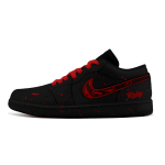 Jordan Air Jordan 1 Crimson Flame Polsterdus Kulumiskindel Madal Kael Vintage Korvpallijalatsid Unisex Must Hall 553558-093(Team1946-) 41