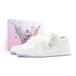 Jordan Air Jordan 1 Puhtalt Valge Pruudikleidi V&auml;rvi Kulumiskindlad Vintage Korvpallijalatsid Naistele Beežikas IH7323-100(Team626-) 38.5