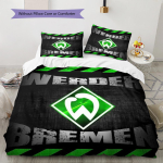 SV Werder Bremen Muster Voodipesukomplekt Tekikate Padjap&uuml;&uuml;r Kodukaunistus Kingitus (1 * tekikott + 2 * padjap&uuml;&uuml;ri, ilma s&uuml;damikuta) 135x200cm
