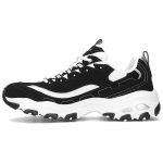 Skechers DLites 1.0 Nahast Tekstiil Mugavad Moodsad Hingavad Kerged Madalad Isa Kingad Meeste tossud Valge Must 52675-BKW 42