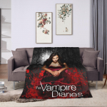 The Vampire Diaries Damon Salvatore Tekid Flanell Tr&uuml;kitud Kaasaskantav &Uuml;lipehme Visketekk Voodipesuks Kontori Vaip 150x200cm