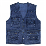 Meeste teksist jakk XL-7XL Suurused Vabaaja v&auml;lijakk Mitmetaskuline varrukateta vest Jakk Kevad S&uuml;gis Meeste riided XL