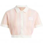 (NAISTE) adidas Summer Glow Triibuline L&uuml;hike Polo Aasia Suurused 'Sandy Pink' Naiste KY8140 XL