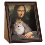 Mona Lisa Kassipesa &Otilde;limaal Kassivoodi Dekoratiivne Kunstiraam Kassimaja Mona Lisa Kassikoobas Lemmikloomatarbed China Mainland black