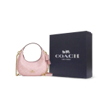 COACH CARMEN Kaetud L&otilde;uend Nahast &Otilde;lakott, Crossbody Kott, K&auml;ekott V&auml;ike Naiste Roosa Gift Box Set (Basic Set + Black Gift Box) roosa