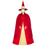 Unetu printsessi haldjast ristiema Cosplay kost&uuml;&uuml;m Halloweeni jaoks Pol&uuml;esterkangast M punane