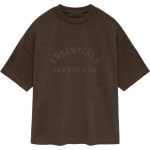 Fear of God Essentials Raske L&uuml;hikeste Varrukate T-s&auml;rk Heather Wood Meeste Topid Pruun 125SU242002F M