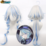 Furina Focalors Cosplay Genshin Kost&uuml;&uuml;m Impact Karnevali &Uuml;htne Anime Halloweeni Peo Kost&uuml;&uuml;mid Maskeraad Naiste Kost&uuml;&uuml;m ja Parukas M