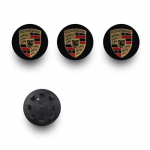 (65 mm) 4 tk Porsche velje keskkatted 65MM rumbum&auml;rk Embleemi kaitsja
