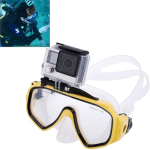 Veespordi sukeldumisvarustus Sukeldumismask Ujumisprillid kinnitusega GoPro, Insta360, DJI ja teistele tegevuskaameratele kollane