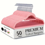 20/50 tk Sametised riidepuud 360&deg; p&ouml;&ouml;rleva konksuga, libisemiskindlad ruumis&auml;&auml;stlikud riidepuud mantlite, p&uuml;kste ja &uuml;likondade jaoks 50pack roosa