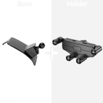 Leapmotor C10 2024 2025 2026 jaoks Autotelefoni hoidik juhtmevaba laadijaga Magsafe hoidik Automaatselt kinnituv Tugev magnetiline kinnitus Base and holder 1 black