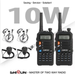 Baofeng Walkie Talkie 10W 2 tk UV-5R+Plus USB-laadija UHF VHF kahesagedusala 10 km pikkune levi UV-5R UV-10R kahesuunaline raadio uuendus