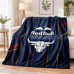 Red Bull Racing Tr&uuml;kitud Flanellitekk Soe Mugavus Vooditekk Siseruumide Kodu Kaunistamiseks 150cmx180cm