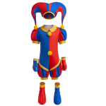 H&auml;mmastav Digitaalne Tsirkus Pomni Laste Cosplay Kost&uuml;&uuml;m T&uuml;drukule Poisile Halloweeni Printsess 4 tk Komplekt Karnevali Komplektid T&uuml;druk Multikas 5-6T (Tag 130) blue