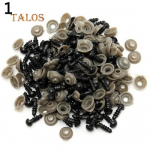 100 tk DIY must plastikust nuku turvasilmad kaisukarudele t&auml;idetud m&auml;nguasjade jaoks Snap Animal scrapbooking 6 mm