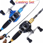 &Otilde;ngeritvade ja -rullide kombinatsioonid 4 osaga &otilde;ngerulli kombo merevee magevee komplekt &otilde;ngekomplekt Left Hand sinine