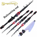 &Otilde;ngeritv Baitcasting 1,8 m 2,1 m 2,4 m Travel Carbon Fiber Casting &otilde;ngeritv bassip&uuml;&uuml;giks 1.8 m