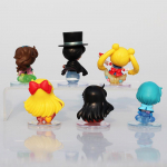 6tk/partii Sailor Moon Tsukino Usagi Tuxedo mask Sailor Veenus Merkuur Marss Jupiter PVC figuurid M&auml;nguasjad As the picture shows