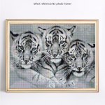 Teemantmaaling &uuml;mmargused kivid Loomad Teemantmosaiik Sale Tiigripildid 20X30