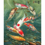 Teemantmaaling Ristpistes Cyprinoid Teemanttikandid Veranda Vertikaalne Prindi Kodusisustus 20X30CM