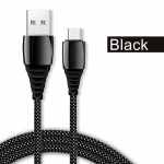 FONKEN USB Type C kaabel 5A kiirlaadimine USB C andmejuhe tsingisulamist nailonist p&otilde;imitud juhe Samsungile 30CM must