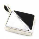 Les Tr&eacute;sors De Lily [C9474] &ndash; h&otilde;bedane 'Wisdom' p&auml;rlmutter oon&uuml;ksist ripats &ndash; 20x20 mm must
