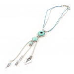 Les Tr&eacute;sors De Lily [I5865] - Collier Cr&eacute;ateur 'Kilimanjaro' turquoise t&uuml;rkiissinine