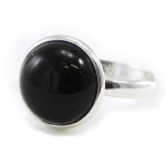 Bague Argent 'D&eacute;esse Noir de Jais' noir 56 must