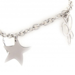 Les Tr&eacute;sors De Lily [J9371] - Bracelet Acier 'M&eacute;lodie du Bonheur' Argent&eacute; h&otilde;be