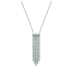 Les Tr&eacute;sors De Lily [Q4185] - h&otilde;bedane kaelakee  Sissi  h&otilde;bevalge (roodiumiga kaetud) - 37x10 mm valge