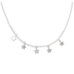Les Tr&eacute;sors De Lily [Q4608] &ndash; h&otilde;bedane kaelakee 'Une Etoile est N&eacute;e' h&otilde;bedane (roodiumiga kaetud) &ndash; 6 mm h&otilde;be
