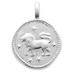 Les Tr&eacute;sors De Lily [Q8189] - Pendentif Argent 'Lion' argent&eacute; (rhodi&eacute;) - 16 mm h&otilde;be