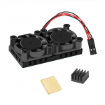 Raspberry Pi jahutus kahe ventilaatori komplekti kleeplint + 2 tk jahutusradiaatorid Raspberry Pi 3 B+ jaoks One Size