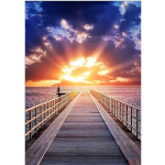 5D Teemantmaal Ristpistes Maastiku Teemanttikandid P&auml;ikesepaiste stiilis pilt 20X30CM punane