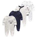 Kiddiezoom 4 tk Beebi poistele T&uuml;drukute R&otilde;ivad Vasts&uuml;ndinu Unisex riided T&auml;isvarrukad puuvillased imikute v&auml;ikelaste riided 3M