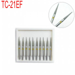 10 tk Dental Diamond Burs Drill Dental Burs Dia-puurid suure kiirusega k&auml;siinstrumendi Extra Fine hambaravit&ouml;&ouml;riista jaoks TC-21EF
