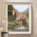 T&auml;iskandiline/&uuml;mmargune puur 5D DIY Teemantmaal, Tikand Ristpistes 5D Kodukaunistuse kingitus Full Round 20X30CM