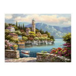 5D isetehtud teemantmaal V&auml;ike meresaar Teemanttikandid Ristpistes Kodukaunistus K&auml;sitsi valmistatud kingitused Round 20x30cm