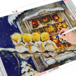 Teemantmaalingu ingel T&auml;ieliku puurit&ouml;&ouml;stuskomplekti m&uuml;&uuml;k Teemanttikandid Multifilm Mosaiik Talvekunst Rhinestone j&otilde;ulukink Full Round (20X30CM)