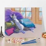 K&auml;sitsi maalitud digitaalne &otilde;limaal Numbrid &otilde;limaal Kodukaunistus DIY maal numbrite j&auml;rgi l&otilde;uend 40x50cm no frame