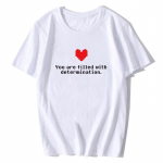 Graafika, kus olete t&auml;is otsusekindlust T-t&auml;hega s&auml;rk Undertale Funny Game T-s&auml;rk Meeste puuvillane M