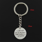 Moodne v&otilde;tmehoidja 29x29mm Ma hoian sind oma s&uuml;dames, kuni hoian sind taevas H&otilde;bedased ripatsid DIY meeste autov&otilde;tme kingitus h&otilde;be