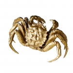 Antiikne pronksist v&auml;ike krabi kuju, tee lemmikloomade ornament Puhast messingist tahke loom K&auml;&auml;bus kujuke Vintage kodukaunistustarvikud