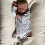 BZDOLL 3D-Paint Skin 47CM Pehme Silikoon Reborn Boy Baby Doll M&auml;nguasi T&uuml;drukule 19tolline riidest keha Magamiskunst Bebe K&auml;sitsi valmistatud 48cm 3D-paint Skin Doll