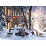 5D Teemantmaal Linna t&auml;navapilt Mosaiik Teemanttikandid &Ouml;&ouml;turg Maastiku Ristpistes Sisekujundus Full Round 20x30CM