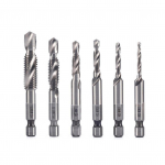 6 tk/komplekt puurkraani kombineeritud otsak HSS r&uuml;sistamisotsaku komplekt, 1/4 tolli vars Max jaoks. 5 mm h&otilde;be