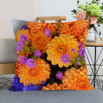 Dahlia lilledega padjap&uuml;&uuml;r Magamistoa Kodukontor Dekoratiivne padjap&uuml;&uuml;r Ruudukujuline Pehme Padjap&uuml;&uuml;r 40x40cm