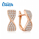 LSOOYH Clip K&otilde;rvar&otilde;ngad Roosa kulla v&auml;rvi moek&otilde;rvar&otilde;ngas naistele Cubic Zirconia &otilde;&otilde;nsad k&otilde;rvar&otilde;ngad Ehted A